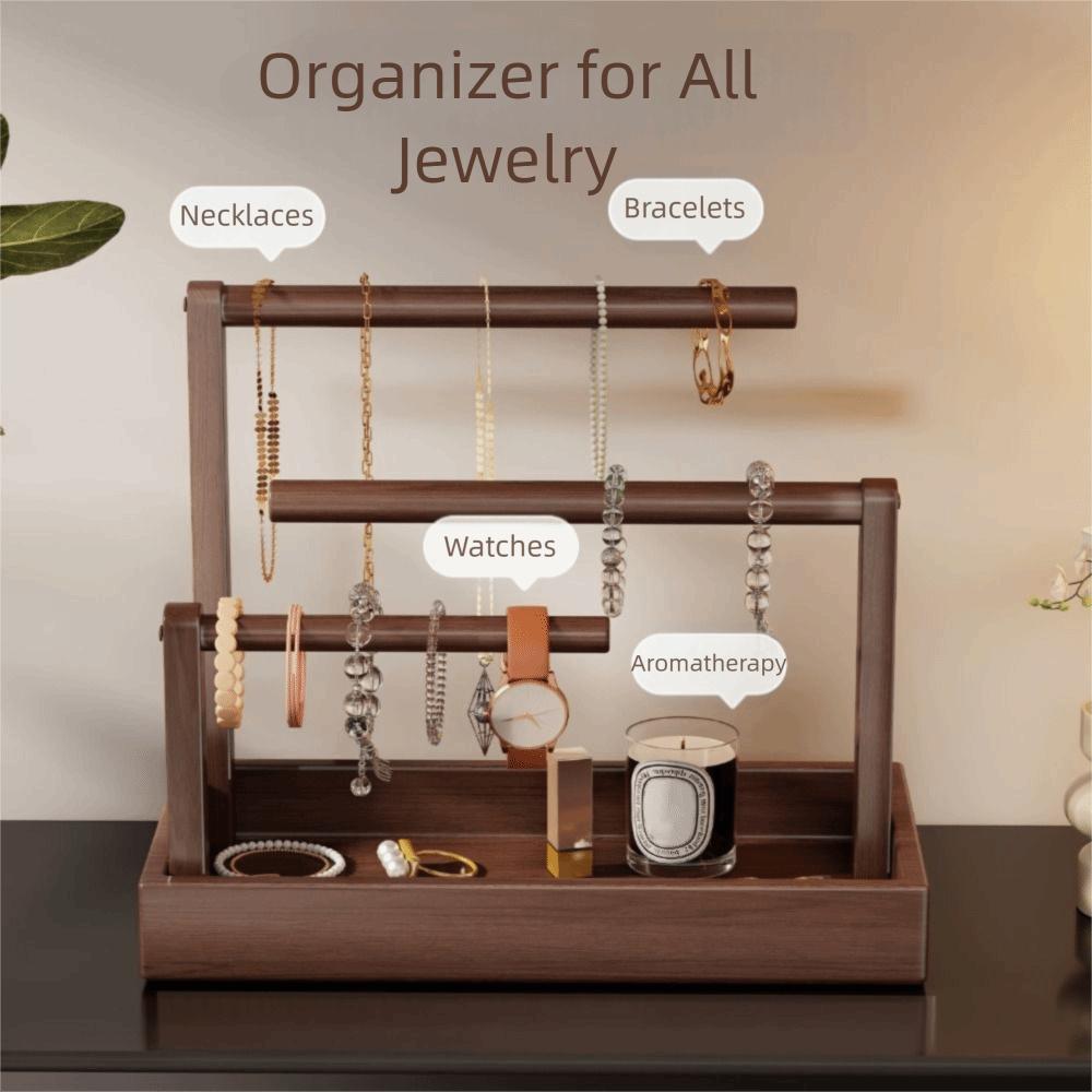 Solid Wood Bracelet Storage Holder Large Size Jewellery Organizer Closet Organization