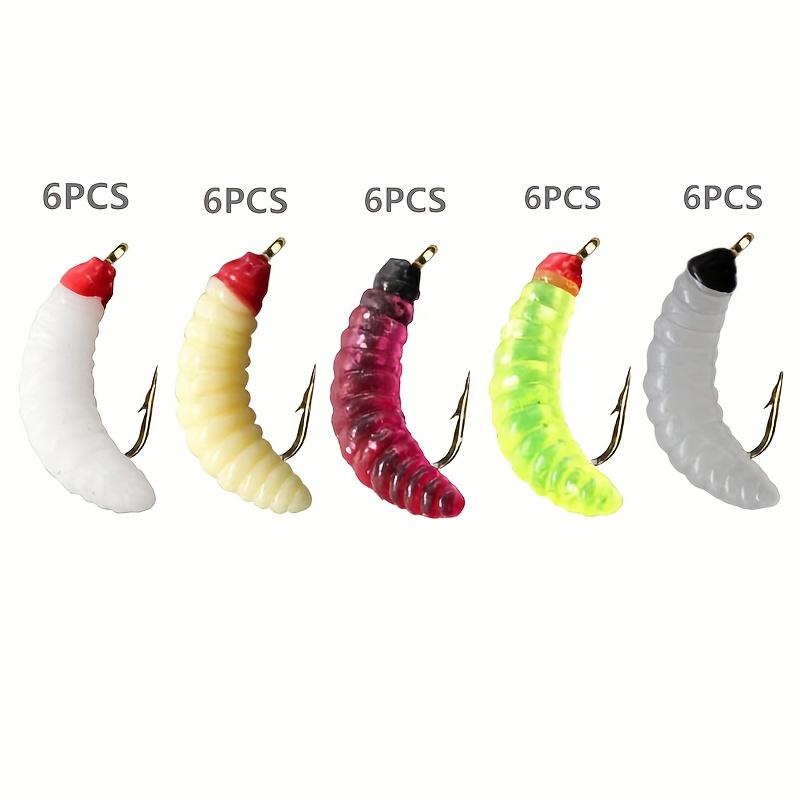 Искусственная наживка для ловли личинки, наживка для ловли мокрого червя на форели, крючок, рыболовные снасти
