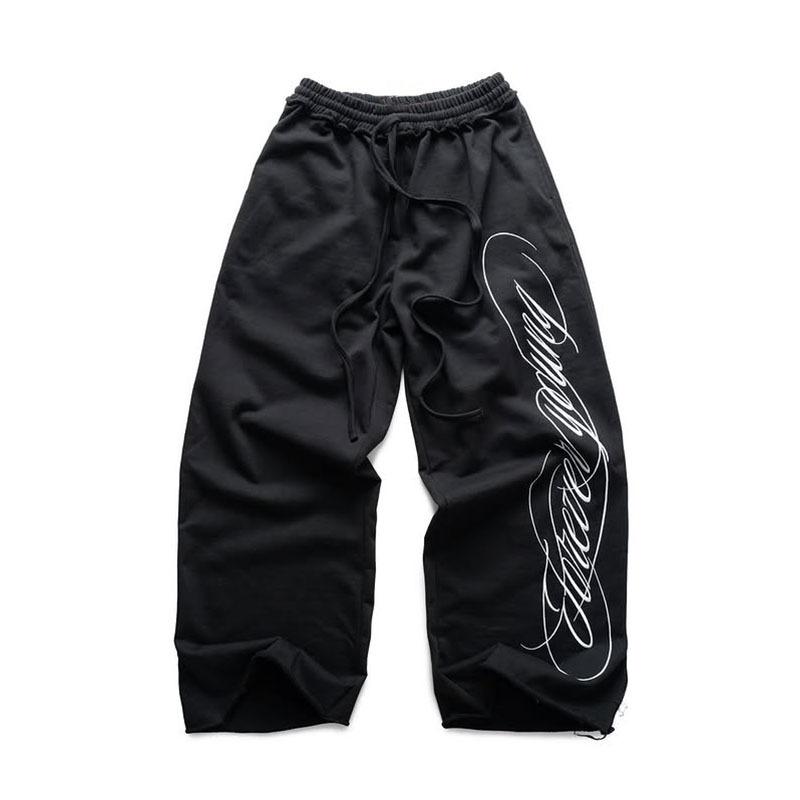 Спортивные свободные брюки Y2K с принтом букв в стиле ретро Харадзюку