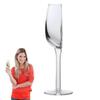 Clear Half Goblet Long Stemmed Champagne Glasses Creative Crystal Glass Cup  Party