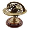 13.97 Cm Astrolabe Zodiac Armillary Brass Sphere Globe Display Pirate's  Ship Decor On Wooden Base Maritime Nautical Collectible