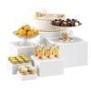 7Pcs Acrylic Cube Display Box Riser Buffet Riser for Food Collection Dessert Food Riser for Buffet Table for Catering Dessert