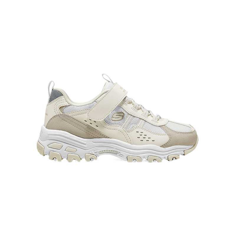Skechers Девочки Удобные Мягкие Гипоаллергенные Модные Низкие Повседневные Кроссовки Детские Кроссовки Натуральный 319074L-NAT