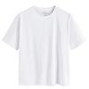 [Abercrombie & Fitch] Женская футболка Abercrombie & Fitch с коротким рукавом, свободного кроя, однотонная белая, размер XXS [Параллельный импорт]