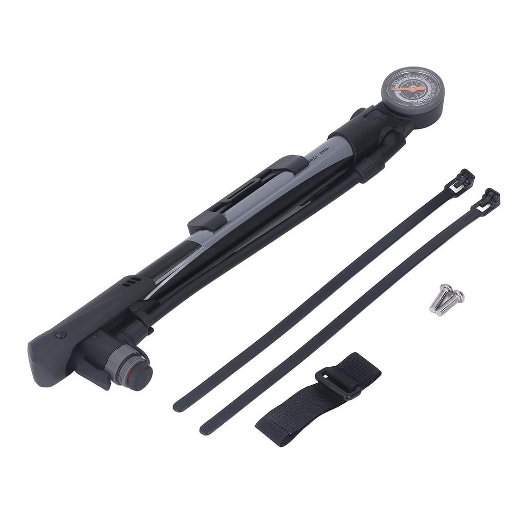Bike Tire Pump Inflator Aluminum Alloy High Pressure Portable Real Time Display Mini Bike Pump for