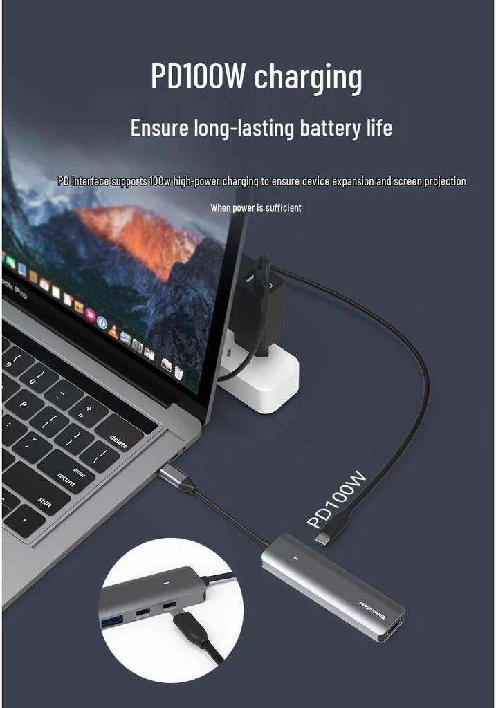 Док-станция для ноутбука Type-C: 4K 60 Гц, USB 3.0, Конвертер для Steam Deck, Высокоскоростная передача