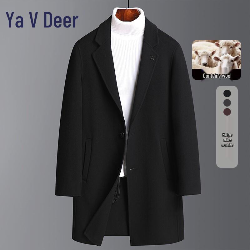 Мужское двустороннее шерстяное пальто Yalu YDYDPG2266