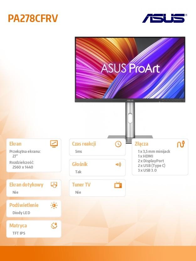 Монитор 27 дюймов PA278CFRV IPS QHD 100 Гц HDMI DP