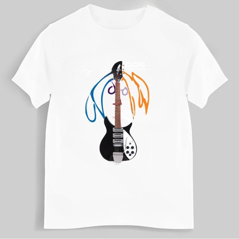 Cheavyweight уличная одежда аниме одежда новое поступление мужская футболка Rickenbacke гитара большой размер Homme черная футболка мужские топы футболки