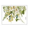 Toilet Sticker Long-lasting Green Plant Leaves Wall Sticker Beautiful Flower Decals for Toilet Home Decoration
