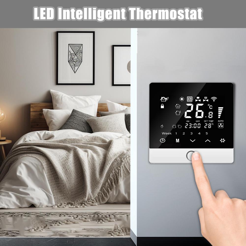 WiFi Smart Thermostat 5+2 Программируемый Энергосберегающий 3A Водонагреватель Tuya Голосовое Управление Термостат