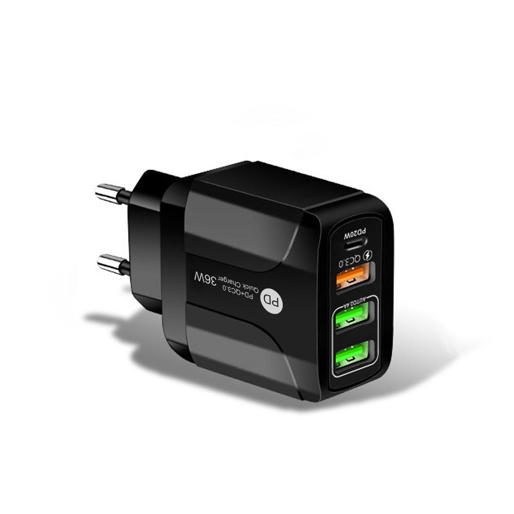 PD33W QC3.0 Многопортовое 65 Вт GaN Быстрое зарядное устройство, 9В/12В, Европейский стандарт