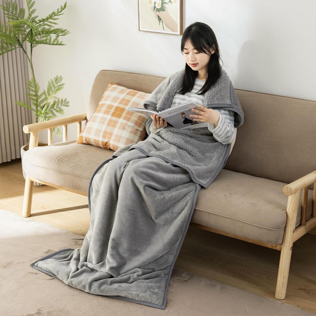 Softime Blanket, Спальный мешок, Трубчатое одеяло, Носимое одеяло, Зимний спальный мешок, Носимое одеяло, Антибактериальное и устойчивое к запахам, Холодное