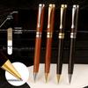 Brass Sandalwood Ballpoint Pen - Rotating Medium Oil, Ideal Business Office Gift