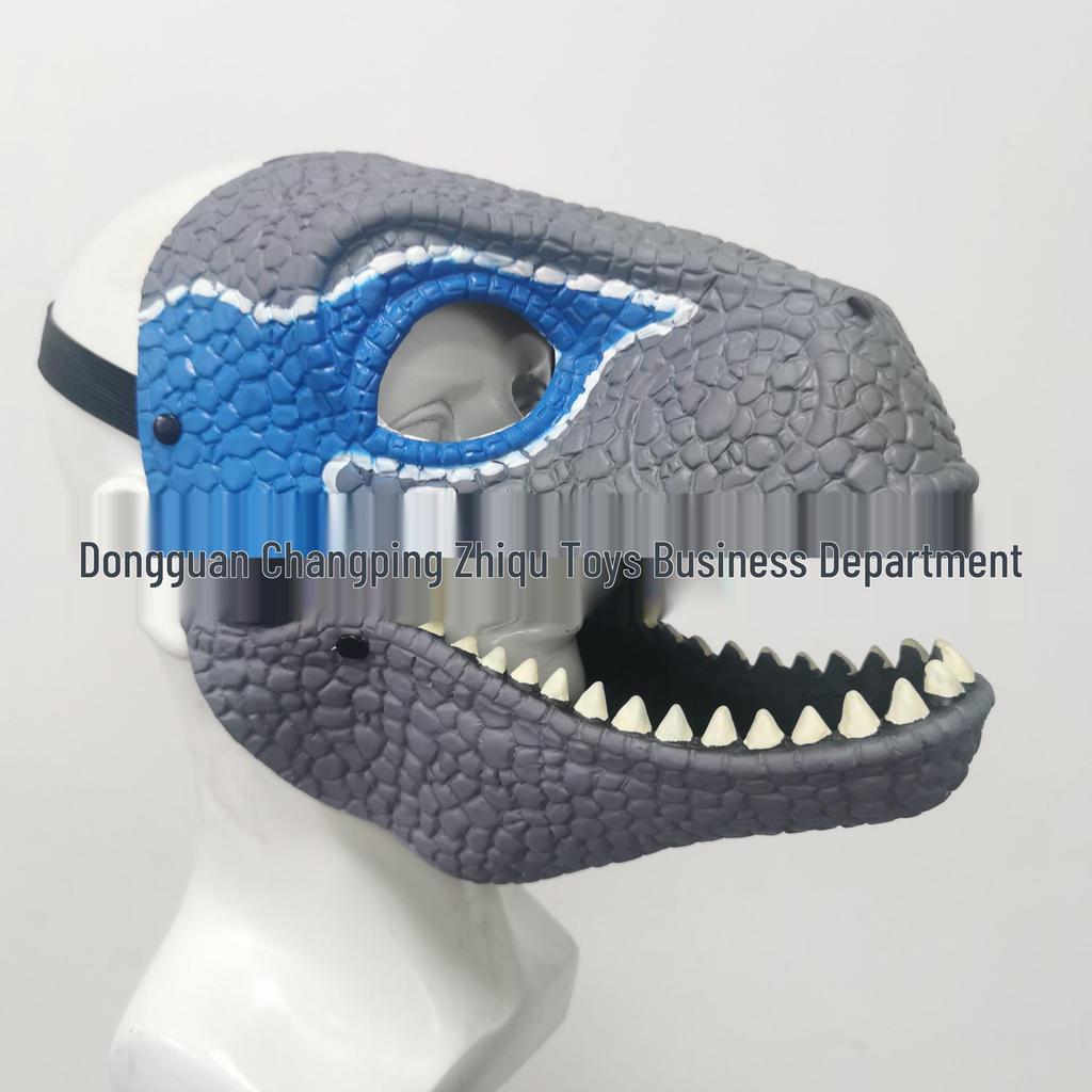 Movable-Mouth Cute Tyrannosaurus Dinosaur Mask for Halloween & Christmas