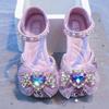 Сандалии для девочек Летняя мода Бриллиантовые туфли принцессы Детские Детские Хрустальные туфли Элегантность для девочек