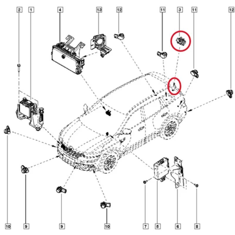 180 Degree Wide Angle Rear View Reversing Camera Clear Imaging Parking Assistance Monitors Nighttime Support 284426877R