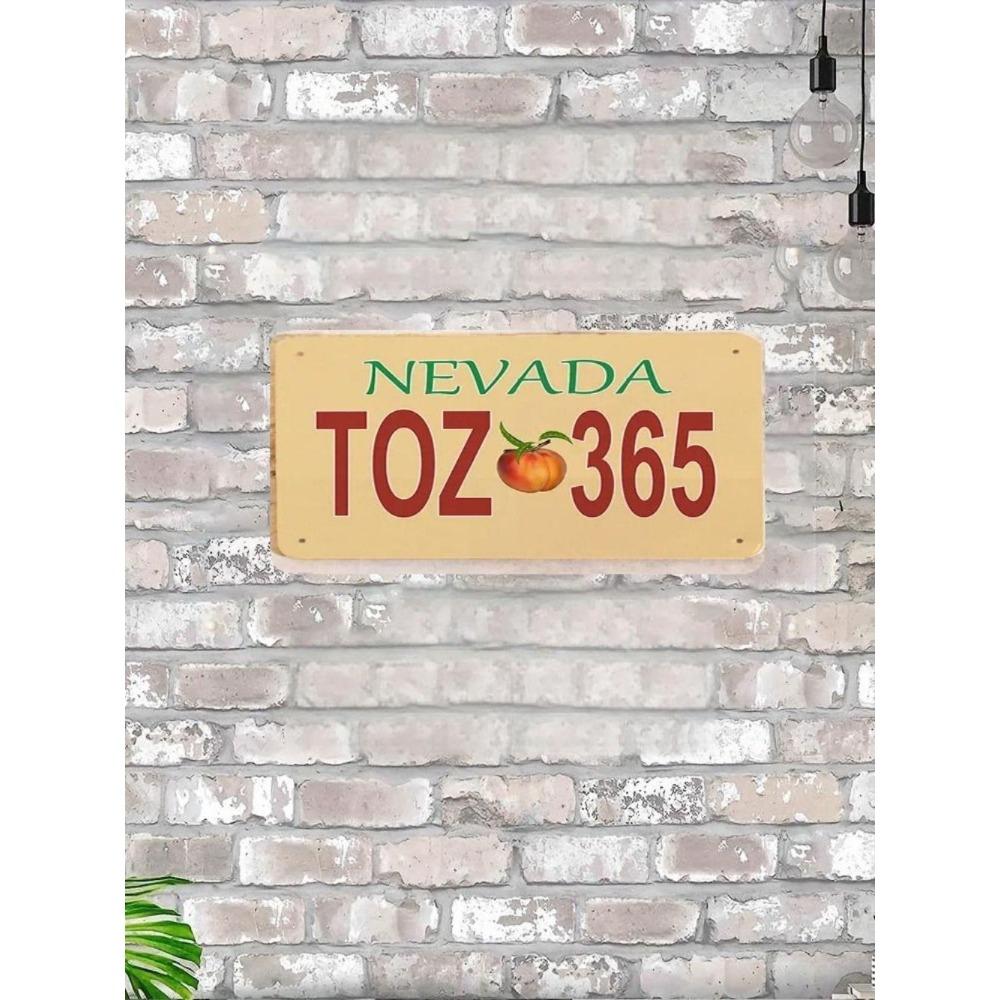 U.S. License Plate, U.S. Car License Plate, Metal, 15x30 Cm.