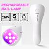Ручная лампа для сушки ногтей УФ светодиодная лампа Высокой емкости Перезаряжаемая Мини лампа для маникюра Сушка для ногтей для гель-лака