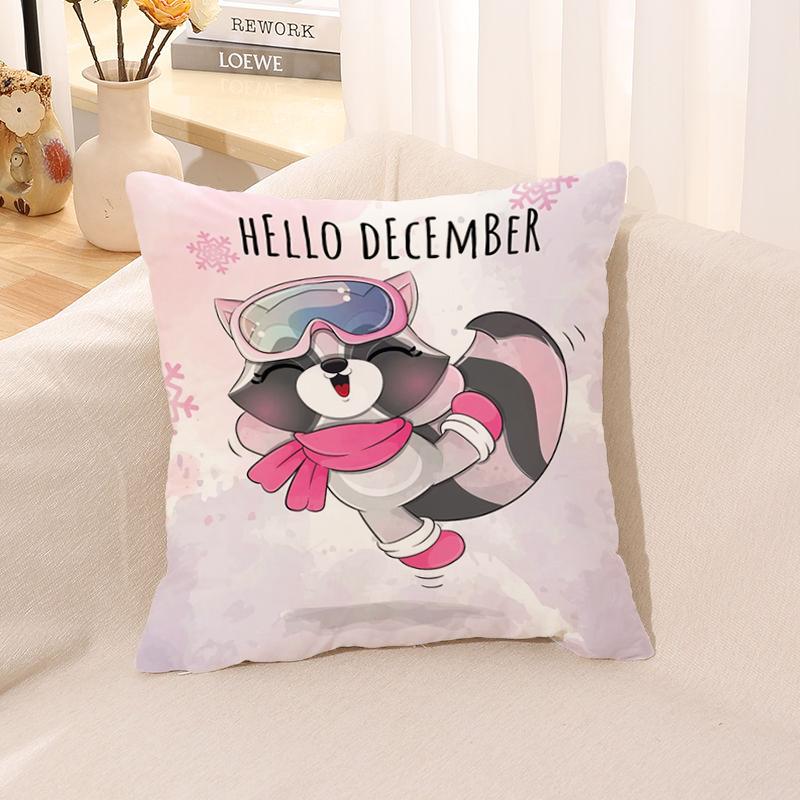 Cute Animal Pillowcase  for Sofa Car Square Cushion Suite Room Anime   Body Cover
