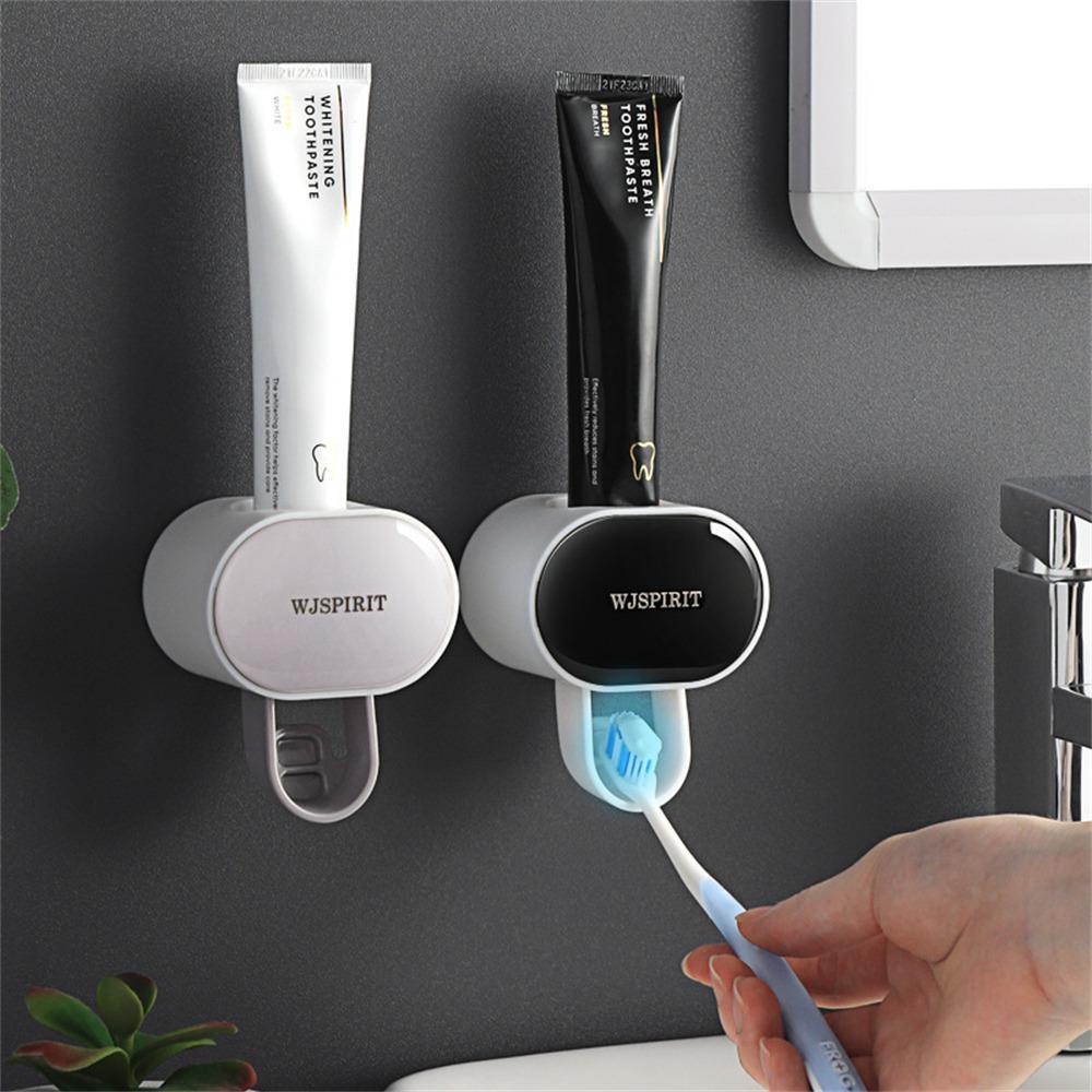 Creative Automatic Toothpaste Dispenser Wall Mounted Toothpaste Squeezer Toothbrush Holder Bathroom Accessories Set