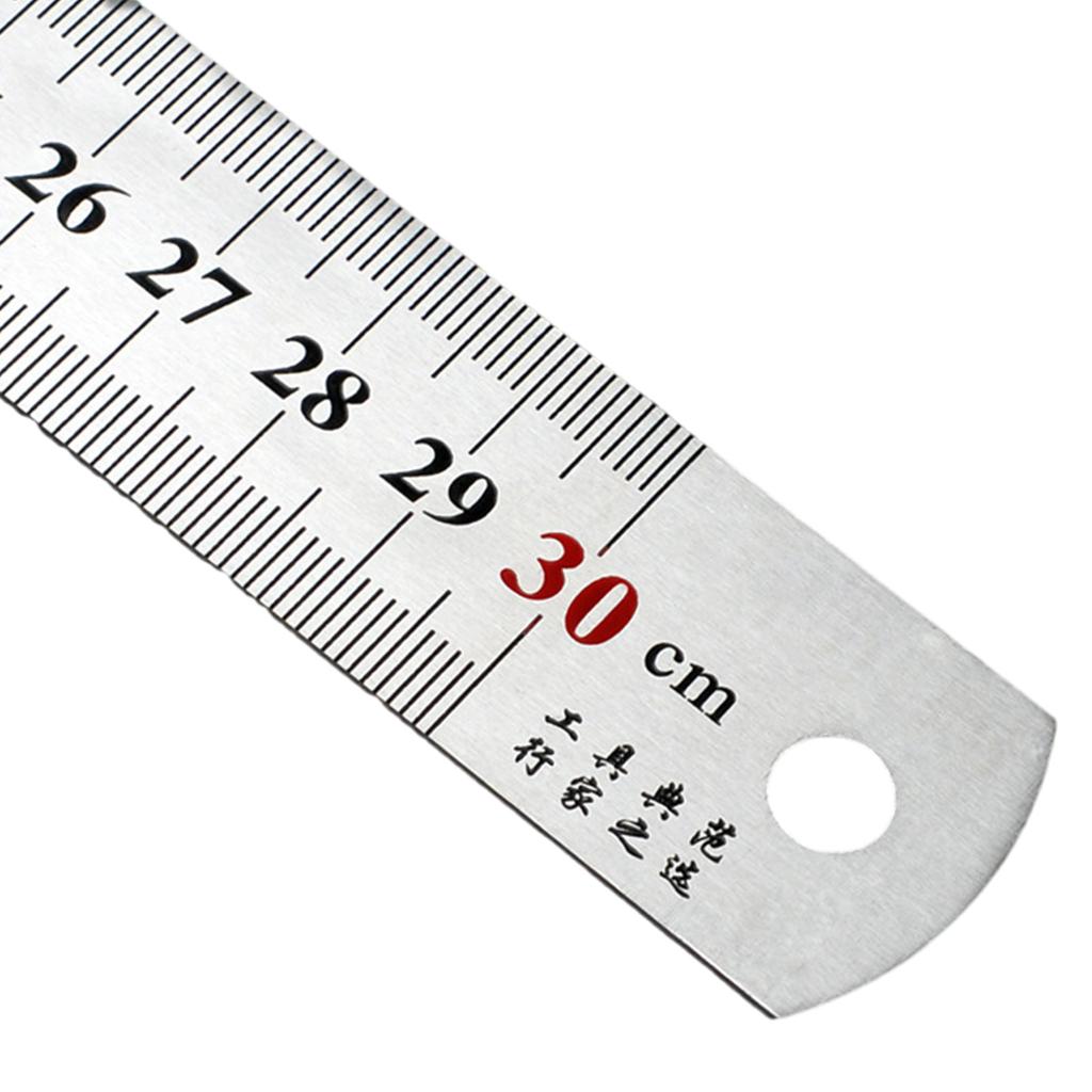 Stainless Steel Ruler Metal Measuring and Cutting Ruler Office Ruler Metal Ruler Office Learning Drawing Measuring Tool