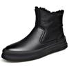 Модные черные шерстяные зимние ботинки для мужчин, зимние теплые ботинки из натуральной кожи из хлопка, мужские модные повседневные новые дизайнерские ботильоны для мужчин
