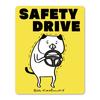 Panda and Dog Safe Drive Car Magnet Sticker Weak Type Cat