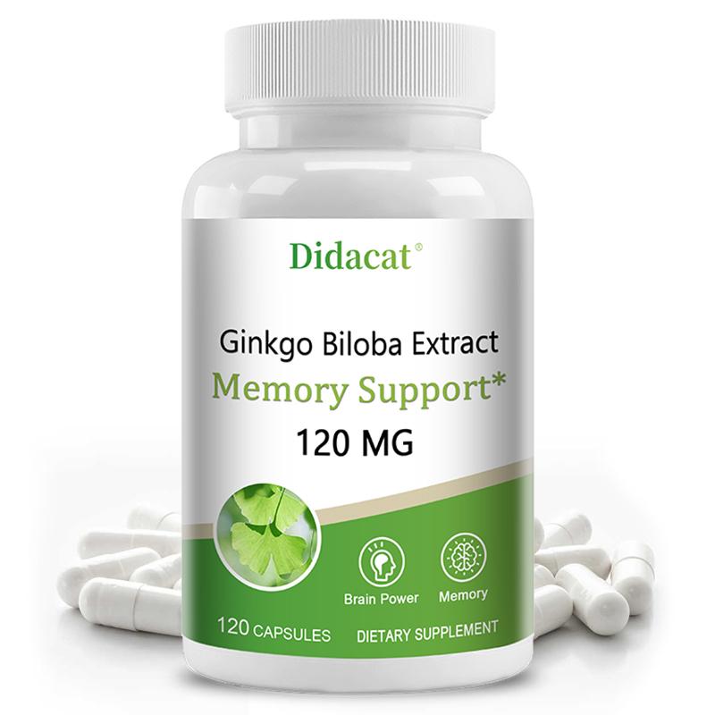 Ginkgo Biloba Extract 120 Mg Dietary Supplement, 120 Capsules Per Bottle