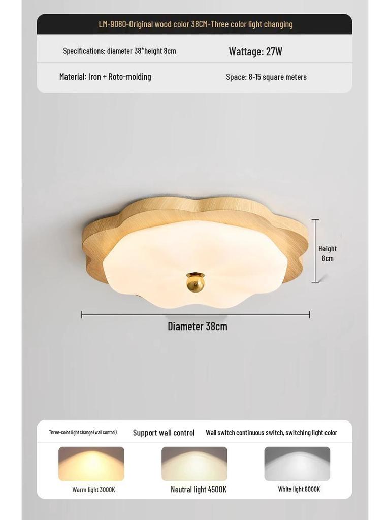 "Wabi-Sabi Retro Gold Ceiling Lamp: Medieval Resin Design for Master Bedroom and Study"