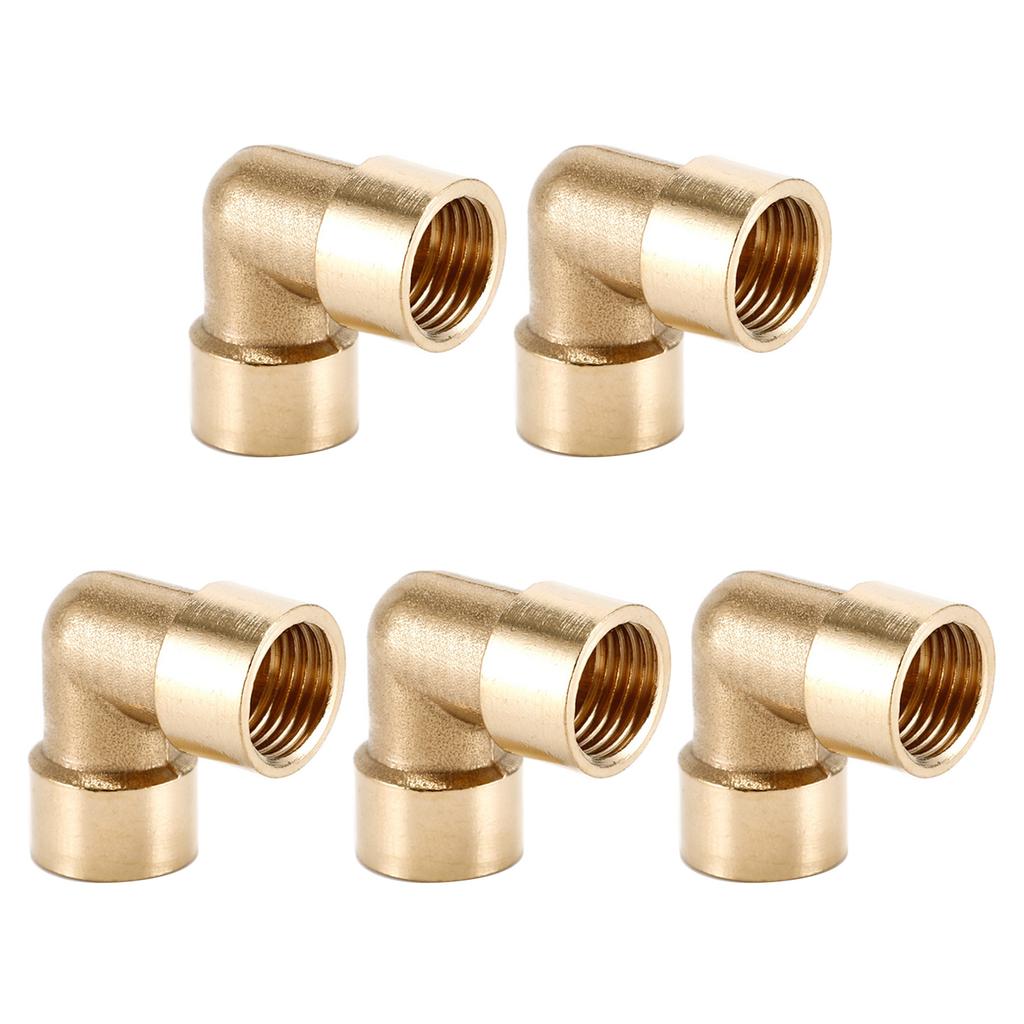 Brass Pipe Connectors Leakage Proof Threaded Fittings 90 Degree Threaded Elbows Multiple Type for Water Hose System