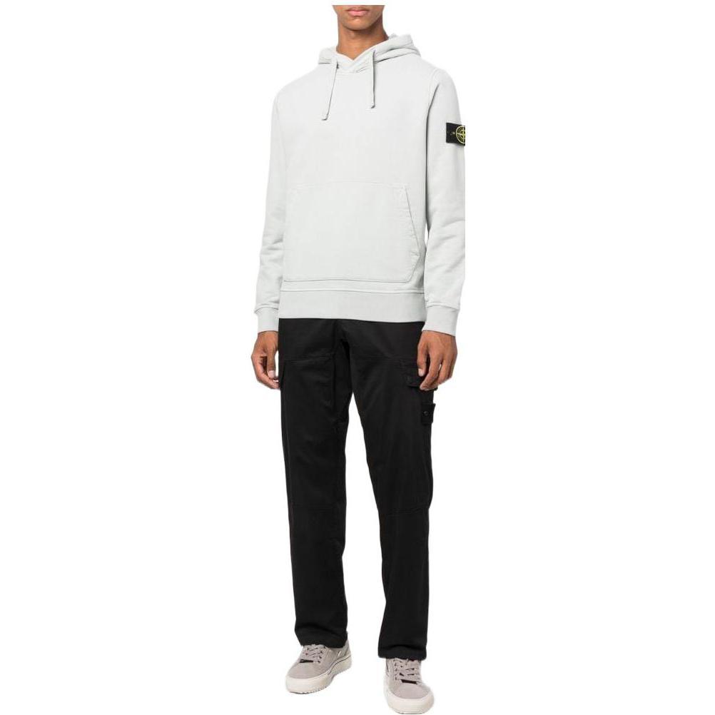 Stone Island Hooded Sweatshirt Pearl Grey Men Tops 771564120-V0061