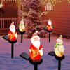 Christmas Pathway LED Solar Lights Outdoor Waterproof Lawn Stake Lamp for Walkway Yard Home Decor Holiday Santa Claus
