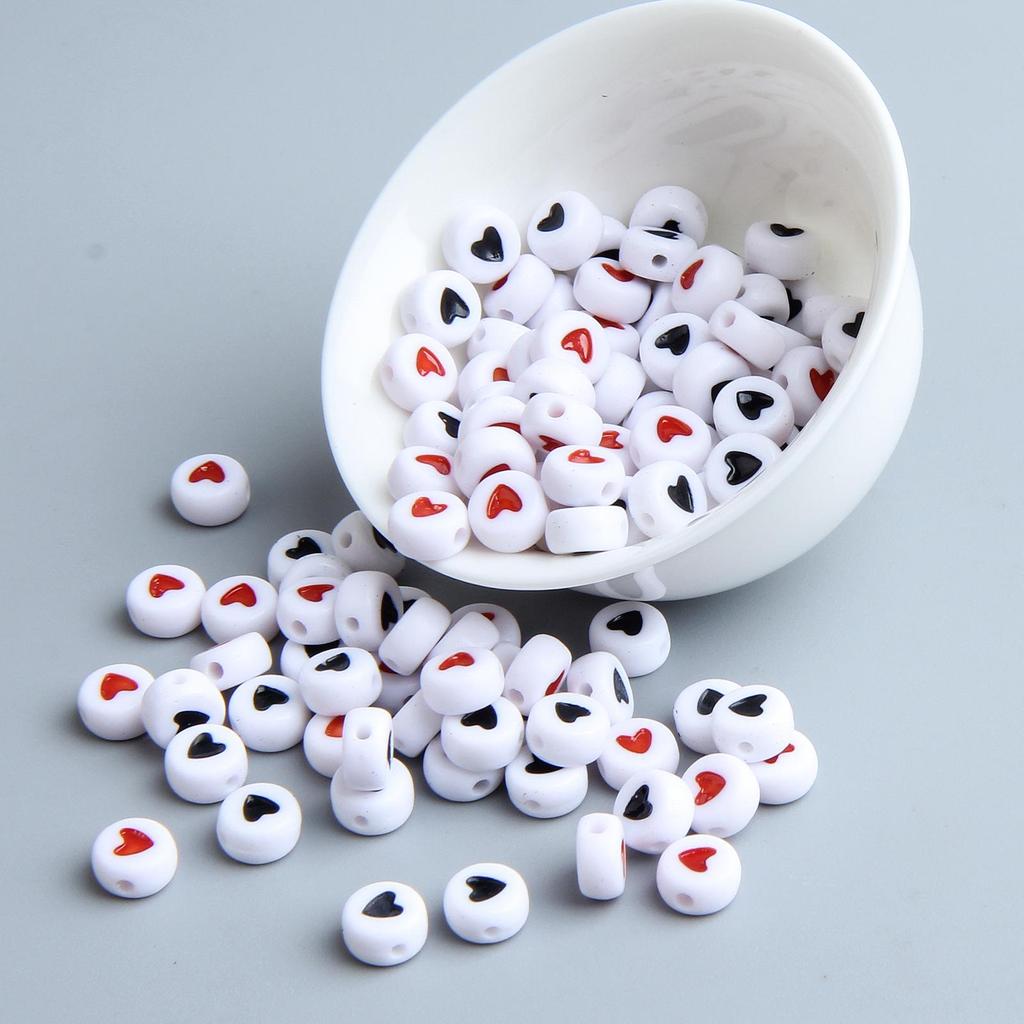 10g Pack of Flat Acrylic Alphabet Beads for DIY Children's Beading and Jewelry Keychain Accessories