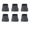 6Pcs 3 Inch Trapezoid Furniture Risers Sofa Leg Pads for Bed Table Cabinet Sofa Feet Black