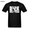 Футболка We Will Rock You для мужчин Футболки группы Надпись Хип-хоп Рок-н-ролл Фанки Уличная одежда Хлопок Женские топы Хэви-метал