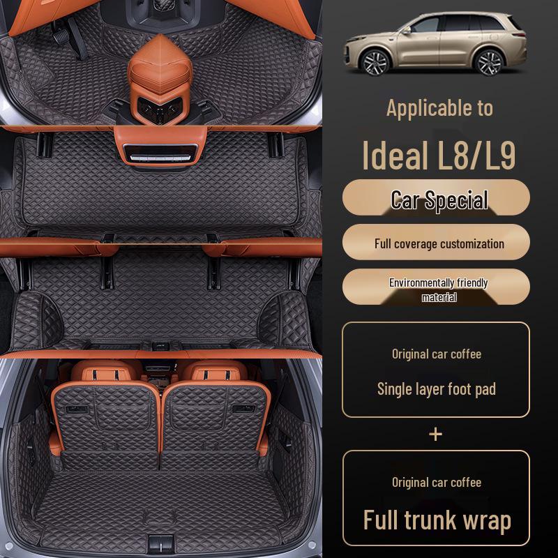 Коврик в багажник Li Auto L8/L9, Полное покрытие для третьего ряда