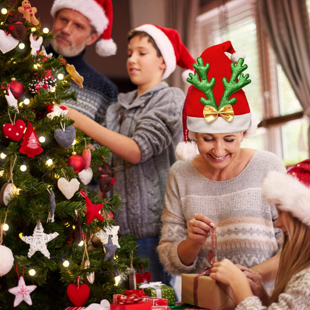 Christmas Santa Claus Hat Warm Cosplay Party Holiday Costume Props Decoration for Kids Children Adult Xmas Gift