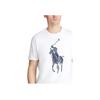 Polo Ralph Lauren Logo Print Crew Neck Casual Short Sleeve T Shirt Men T Shirt White 710767899-001