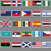 105 неповторяющихся национальных флагов, наклейки с граффити для автомобилей, багаж, гитара, скутер, украшения компьютера, наклейки для мобильных телефонов
