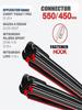 Крючковые дворники 550/450 мм (22"+18") для Chery Tiggo 7 Pro, Mazda 6, Mitsubishi Pajero Sport и L200