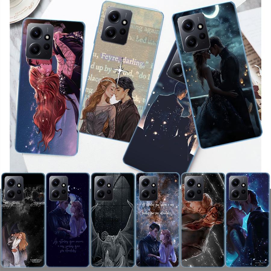 Чехол для телефона Acotar A Court of Mist and Fury Для Redmi 12 13C 12C 15C 9 10 10C Note 13 Pro Plus 14 15 Pro 9T 9C 9A Мягкий чехол из ТПУ
