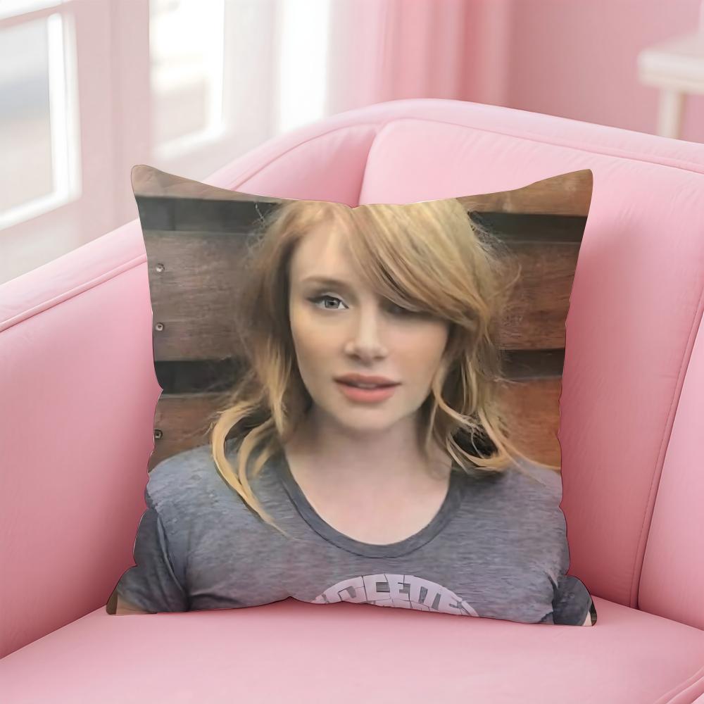 BBryce Dallas Howard Cushion Cover Pillowcase Short Plush Invisible zipper Room Sofa Cushion Cover