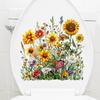 Sunflower Bathroom Toilet Sticker Wc Closestool Wall Sticker Self Adhesive Mural Beautify Flower Home Decoration Decals