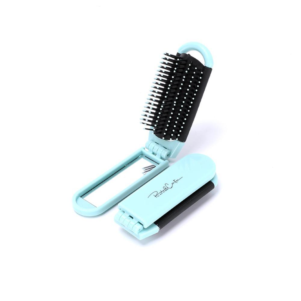 С зеркалом дорожная щетка для волос компактная щетка для волос массажная расческа складная карманная щетка для женщин