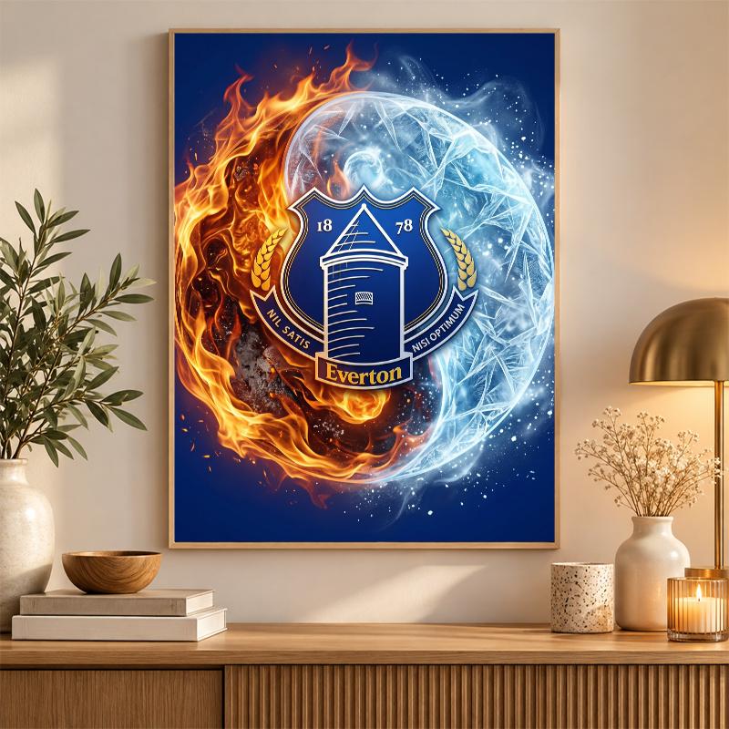 Everton Football Diamond Painting Kit 5D Full Drill DIY Diamond Mosaic Wall Art Home Decor