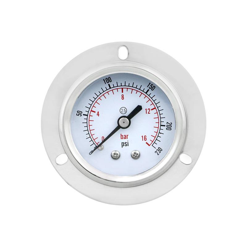 MAIRUIKESI Dry Pressure Gauge 50mm -1-0-600bar Back Connection With Flange 304 Stainless Steel Case for water gas air manometer