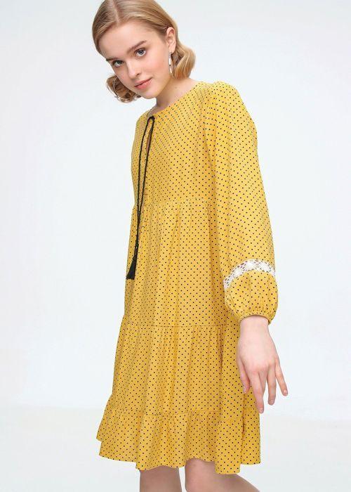 MT Clothes - Yellow Volanté Dress 36