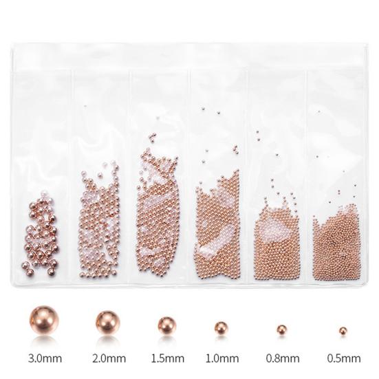 Mixed Size 3D Metal Balls Nail Art Decorations Caviar Beads Manicure Accessories