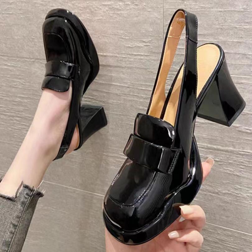 Сандалии со стразами Mary Jane Rhinestone Comfort Shoes Женские летние туфли на квадратном каблуке для девочек на высокой платформе в стиле ретро